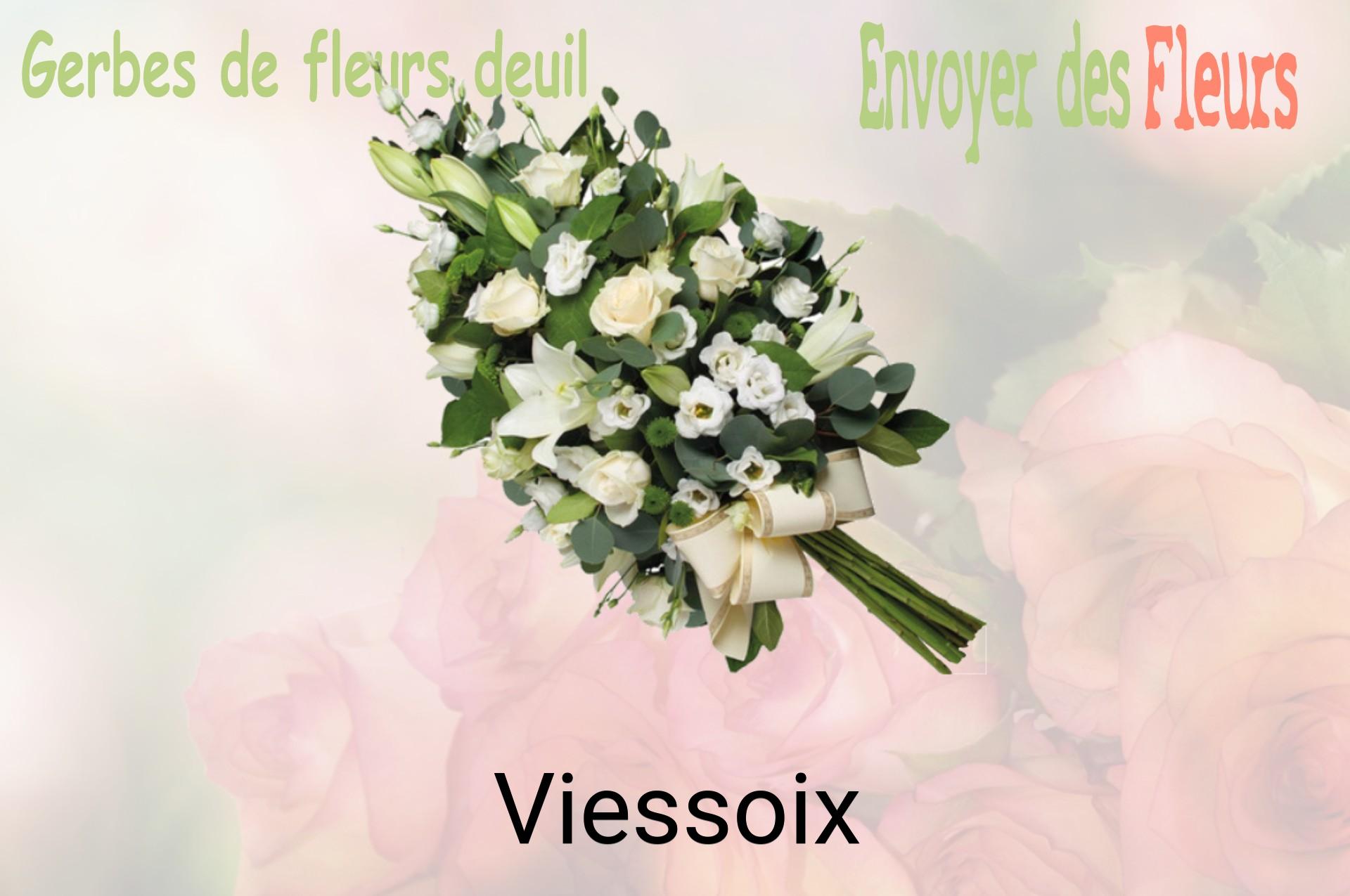 Gerbe de fleurs de deuil livrée à Viessoix